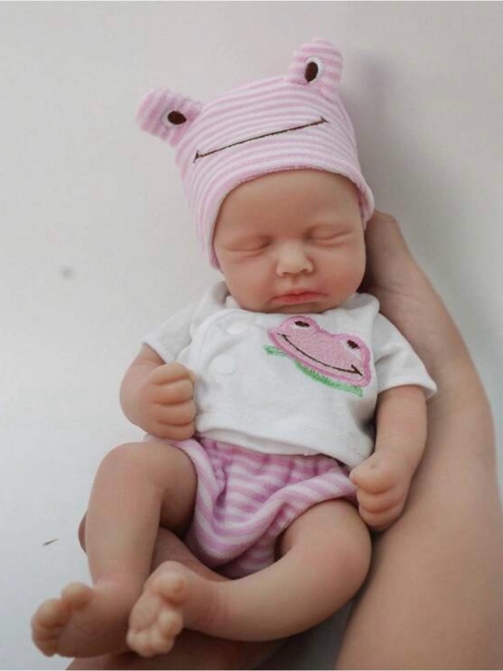 Full Body Silicone Baby Doll 12” Girl Realistic Soft Silicone Newborn Reborn